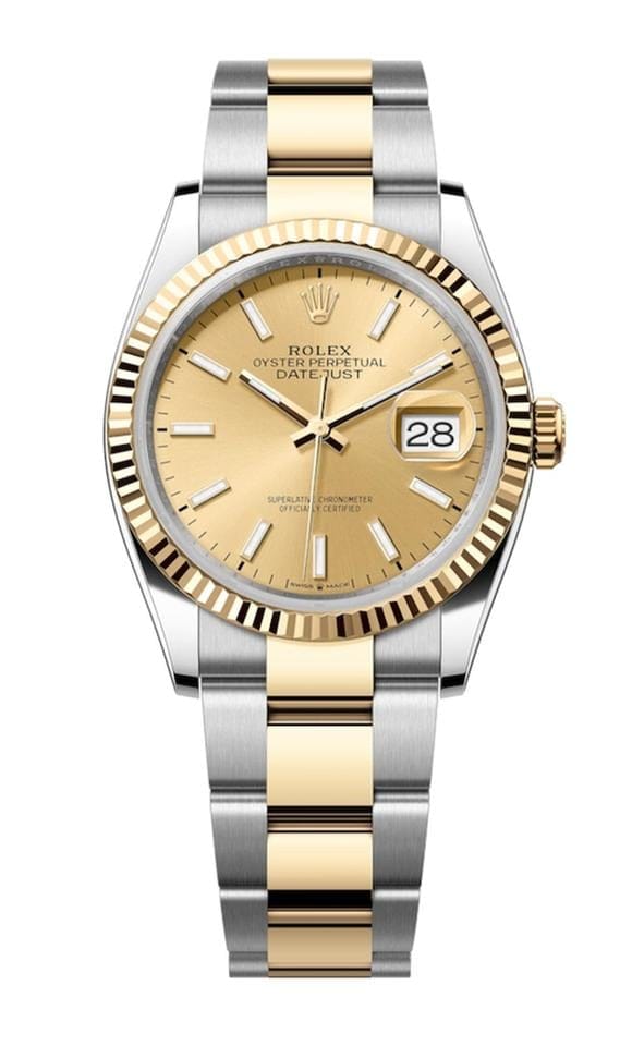 Rolex | Datejust | 126233 | Steel | 36 mm | Yellow gold | Champagne | Automatic