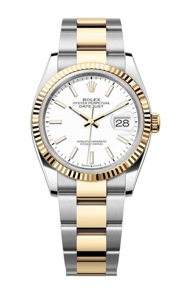 Rolex | Datejust | 126233 | Steel | 36 Mm | Yellow Gold | White | Automatic