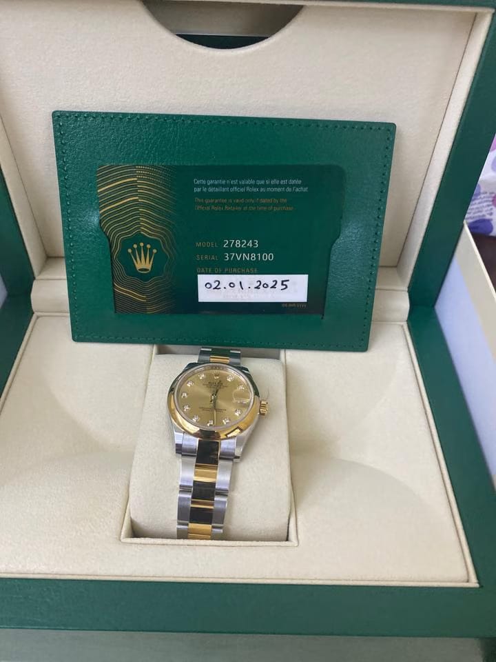 Rolex | Datejust | 278243 | Gold/Steel | 31 mm | Gold/Steel | Gold | Automatic