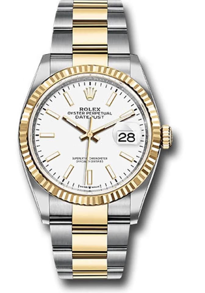 Rolex | Datejust | 126233-0030 | Gold/Steel | 36 mm | Gold/Steel | White | Automatic