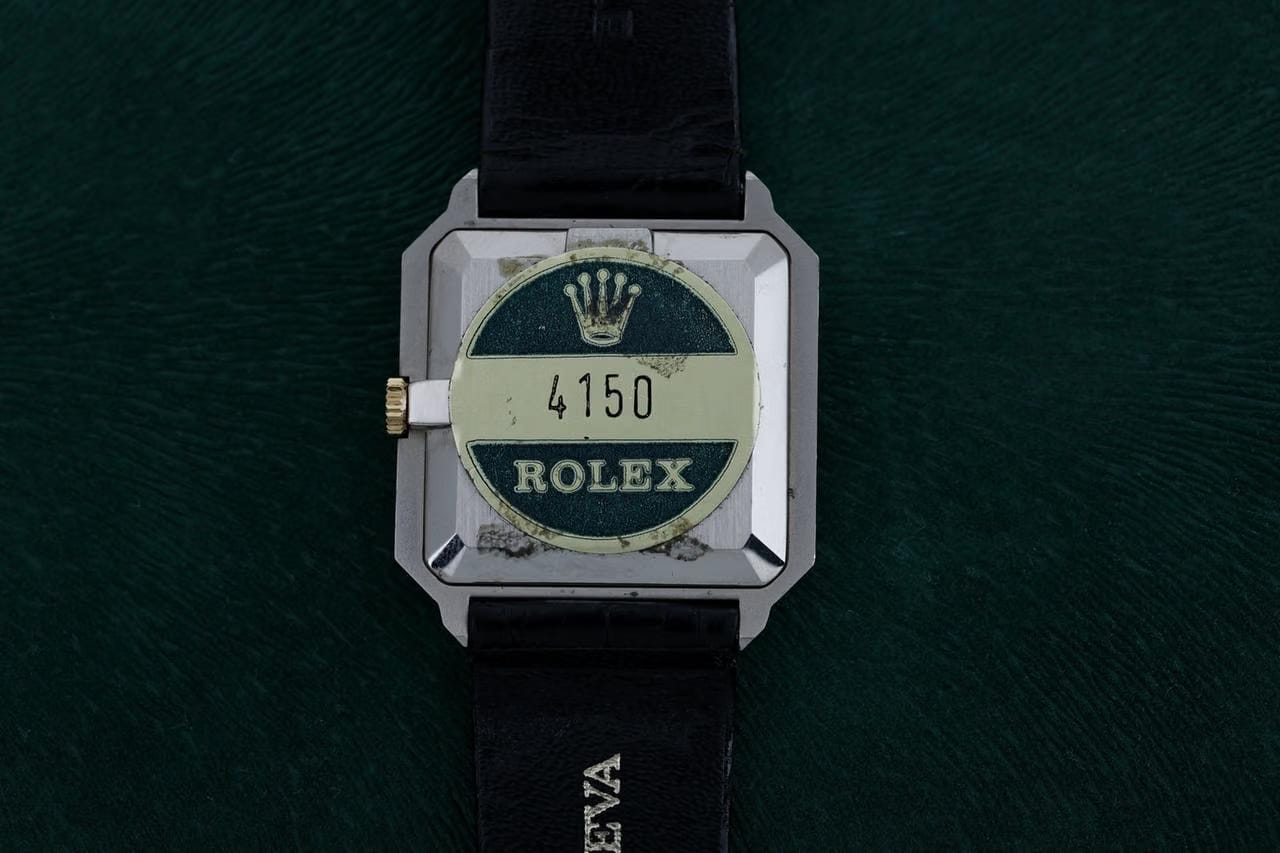 Rolex | Cellini | 4150 | Yellow gold | 28.5 mm | Leather | Silver | Manual winding