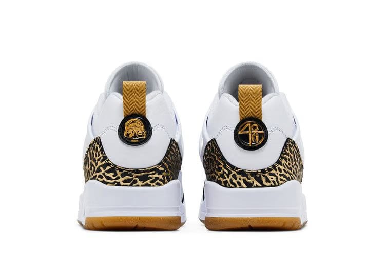 Jordan Spizike Low White Black Metallic Gold