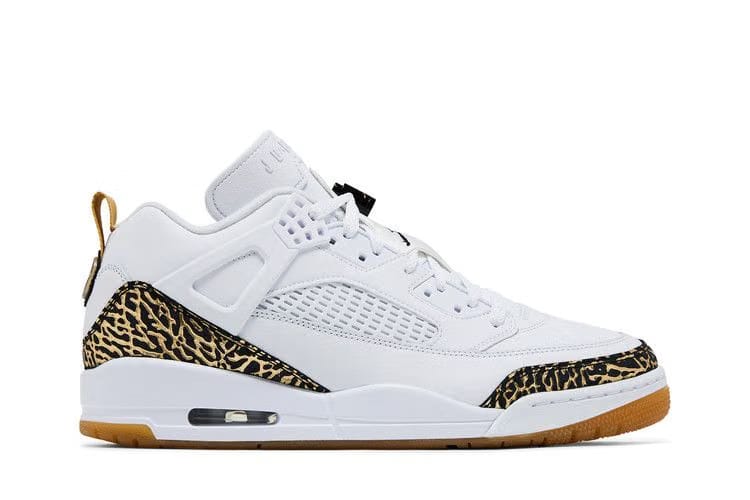 Jordan Spizike Low White Black Metallic Gold