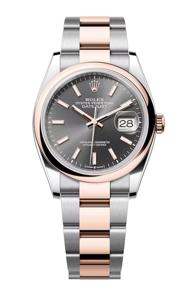 Rolex | Datejust | 126201 | Steel | 36 mm | Rose gold | Grey | Automatic