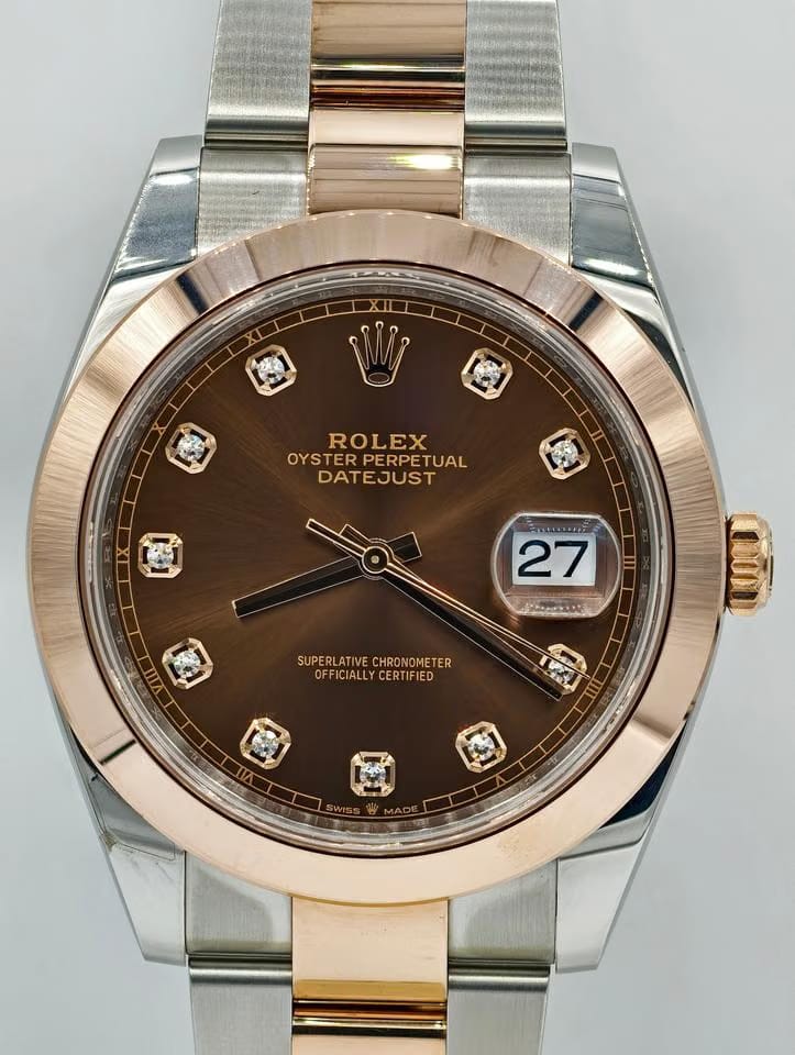 Rolex | Datejust | 126301 | Rose gold | 41 mm | Rose gold | Brown | Automatic