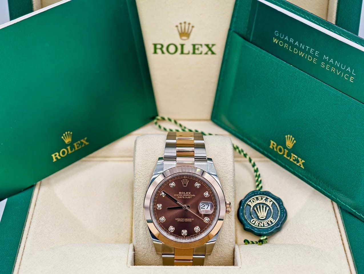 Rolex | Datejust | 126301 | Rose gold | 41 mm | Rose gold | Brown | Automatic