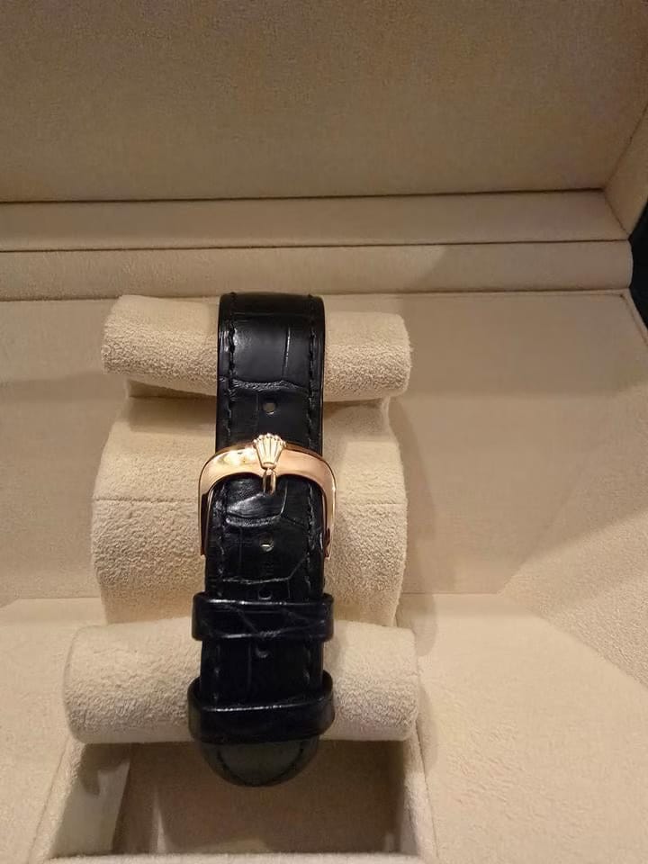 Rolex | Cellini | 50605RBR | Rose gold | 39 mm | Crocodile skin | Black | Automatic