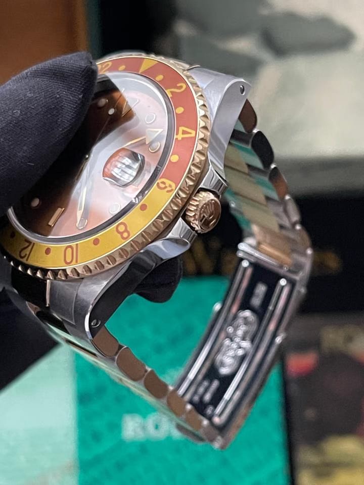 Rolex | GMT-Master II | 16713 | Gold/Steel | 40 mm | Gold/Steel | Brown | Automatic
