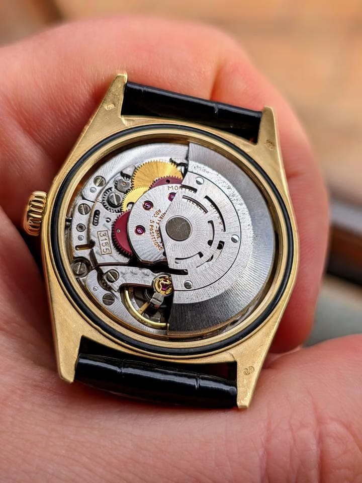 Rolex | Day-Date | 18248 | Yellow gold | 36 mm | Leather | Black | Automatic