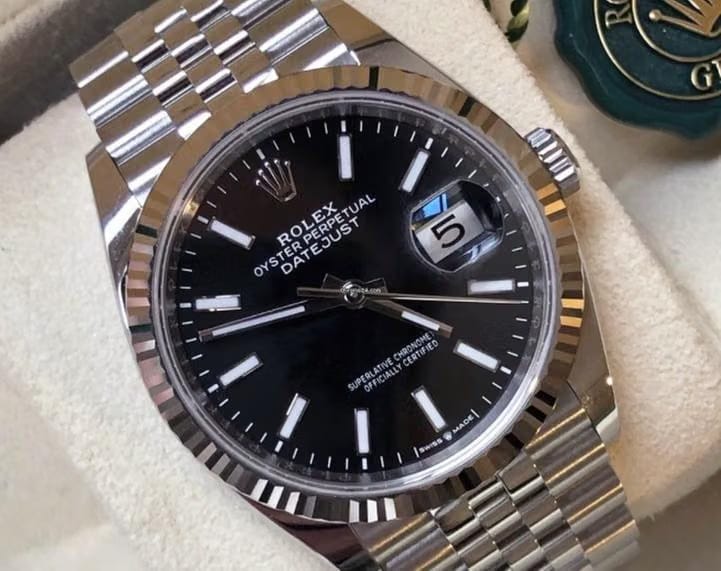 Rolex | Datejust | 126234-0015 | White gold | 36 mm | Steel | Black | Automatic