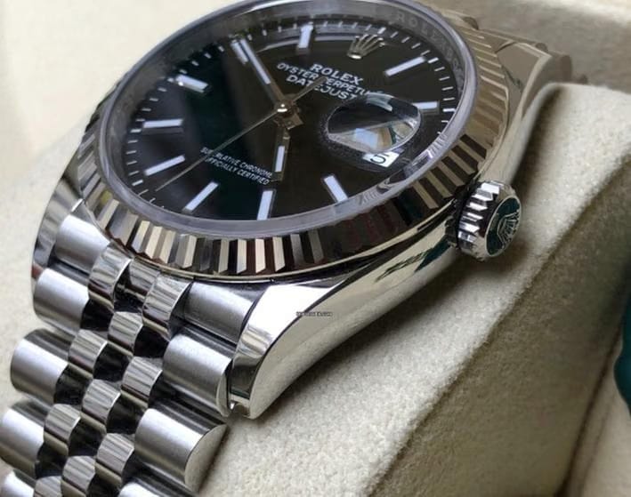 Rolex | Datejust | 126234-0015 | White gold | 36 mm | Steel | Black | Automatic