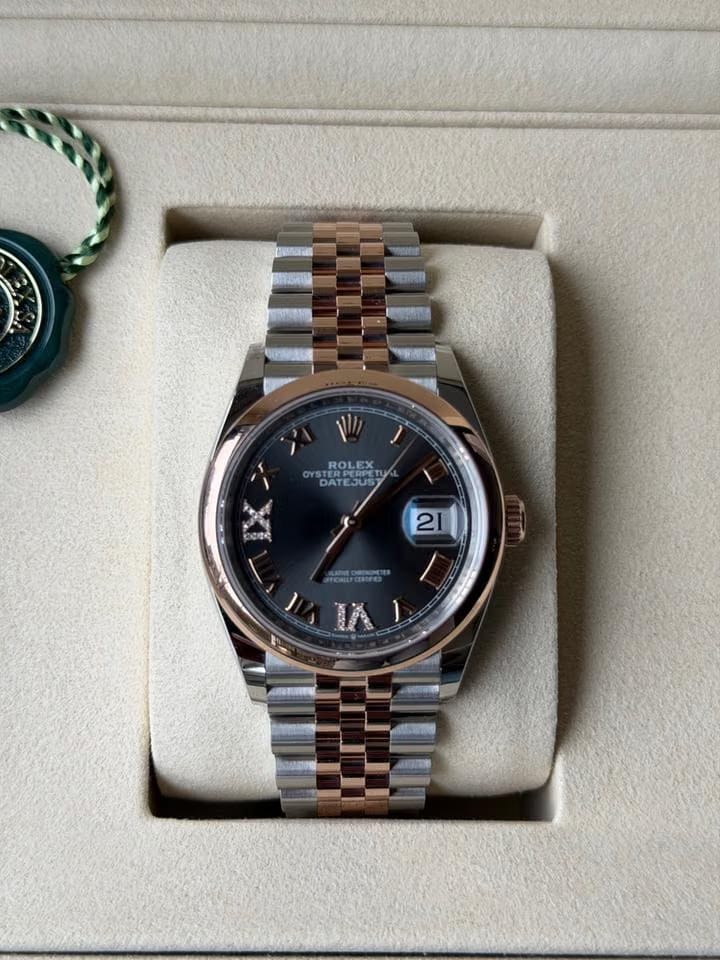 Rolex | Datejust | 126201 | 36 mm | Rose gold | Black | Automatic