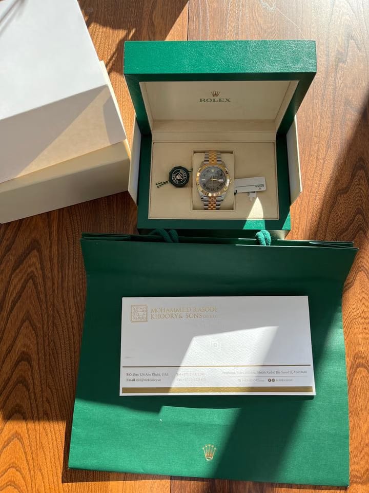 Rolex | Datejust | 126303 | Yellow gold | 41 mm | Gold/Steel | Grey | Automatic