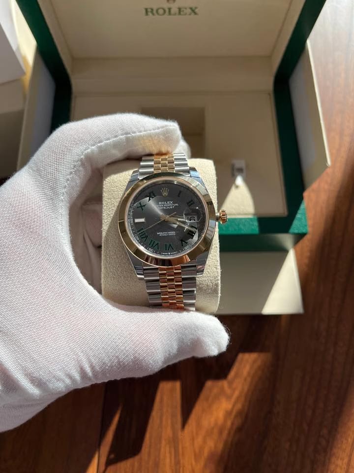 Rolex | Datejust | 126303 | Yellow gold | 41 mm | Gold/Steel | Grey | Automatic