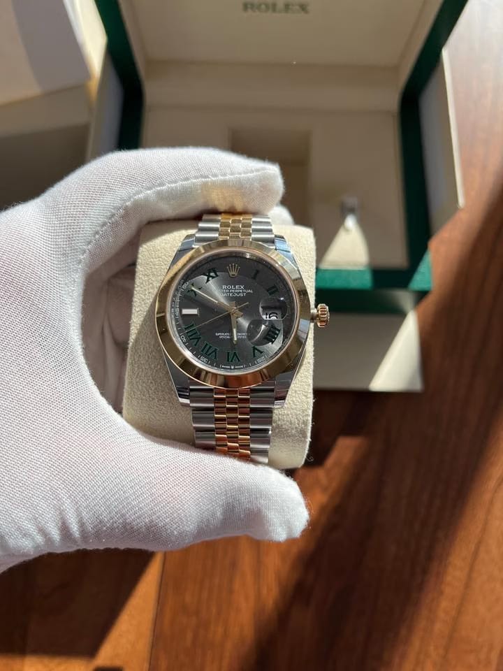 Rolex | Datejust | 126303 | Yellow gold | 41 mm | Gold/Steel | Grey | Automatic