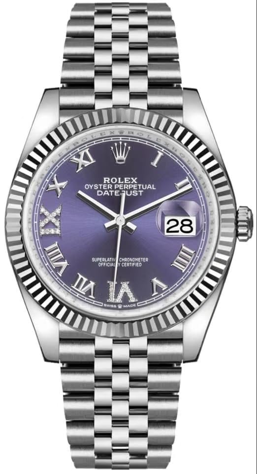 Rolex | Datejust | 126234-0021 | Steel | 36 mm | Steel | Purple | Automatic