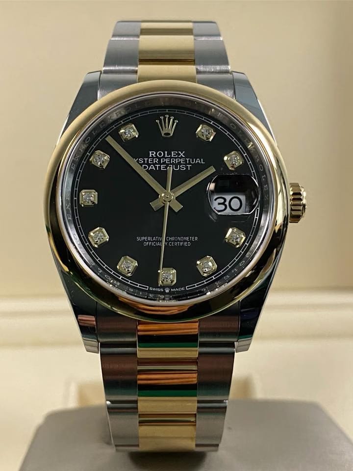 Rolex | Datejust | 126203 | Gold/Steel | 36 x 44 mm | Gold/Steel | Black | Automatic