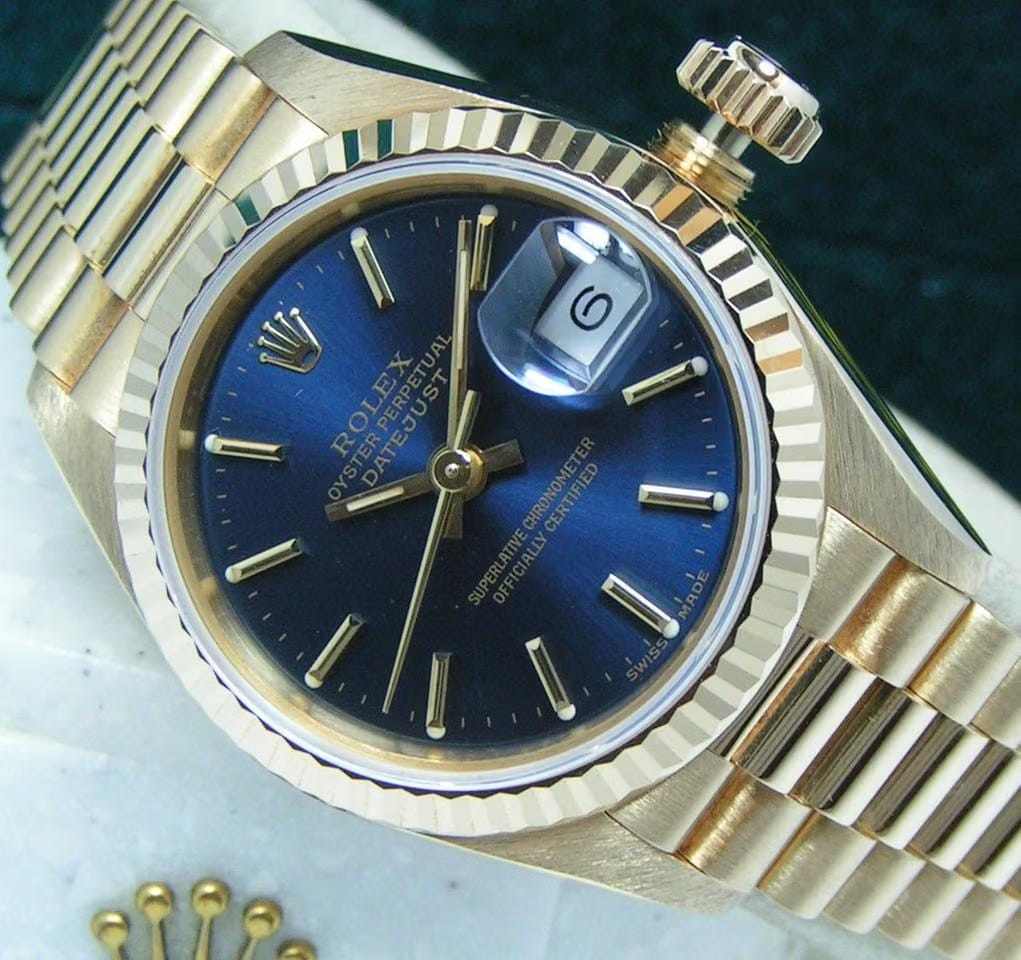 Rolex | Datejust | 69178 | Yellow gold | 26 mm | Yellow gold | Blue | Automatic