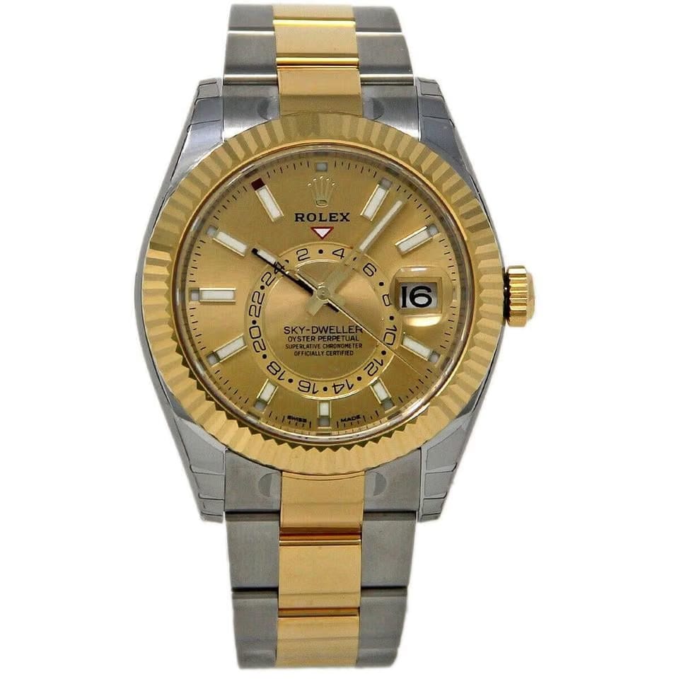 Rolex | Sky-Dweller | 326933 | Steel | 42 mm | Gold/Steel | Champagne | Automatic