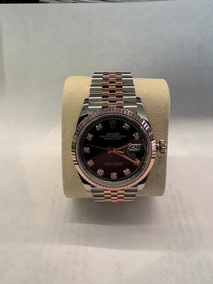 Rolex | Datejust | 126234 | Steel | 36 mm | Rose gold | Brown | Automatic