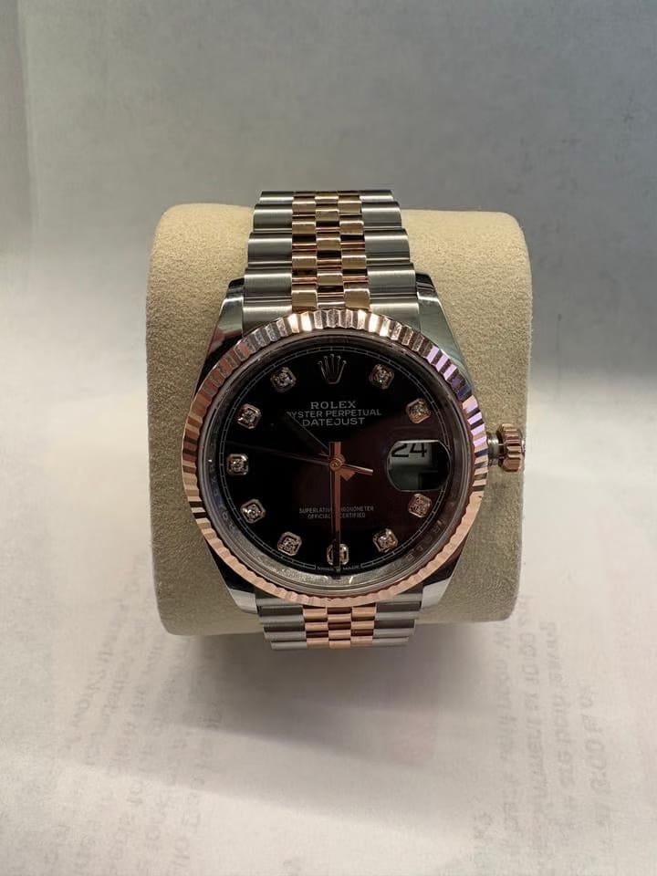 Rolex | Datejust | 126234 | Steel | 36 mm | Rose gold | Brown | Automatic