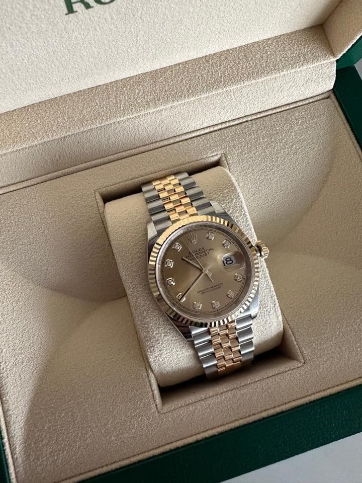 Rolex | Datejust | Two tone champagne dial 126233 2024 | Steel | 36 mm | Gold/Steel | Champagne | Automatic