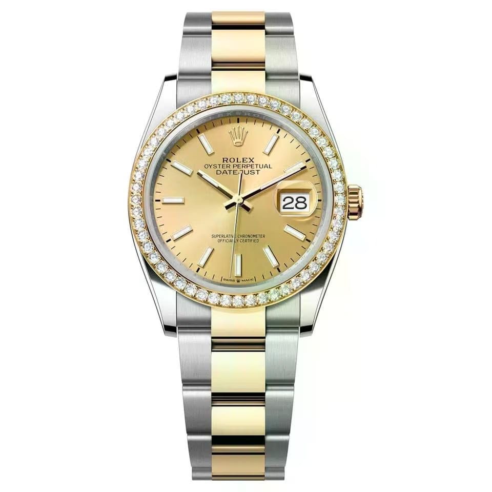 Rolex | Datejust | 126283RBR-0002 | 36 mm | Gold/Steel | Champagne | Automatic