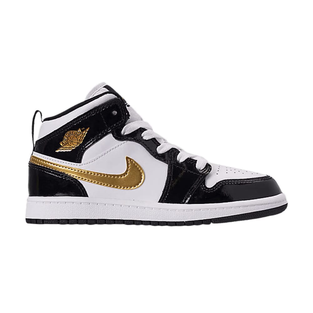 Air Jordan 1 Mid Patent SE PS Black Gold