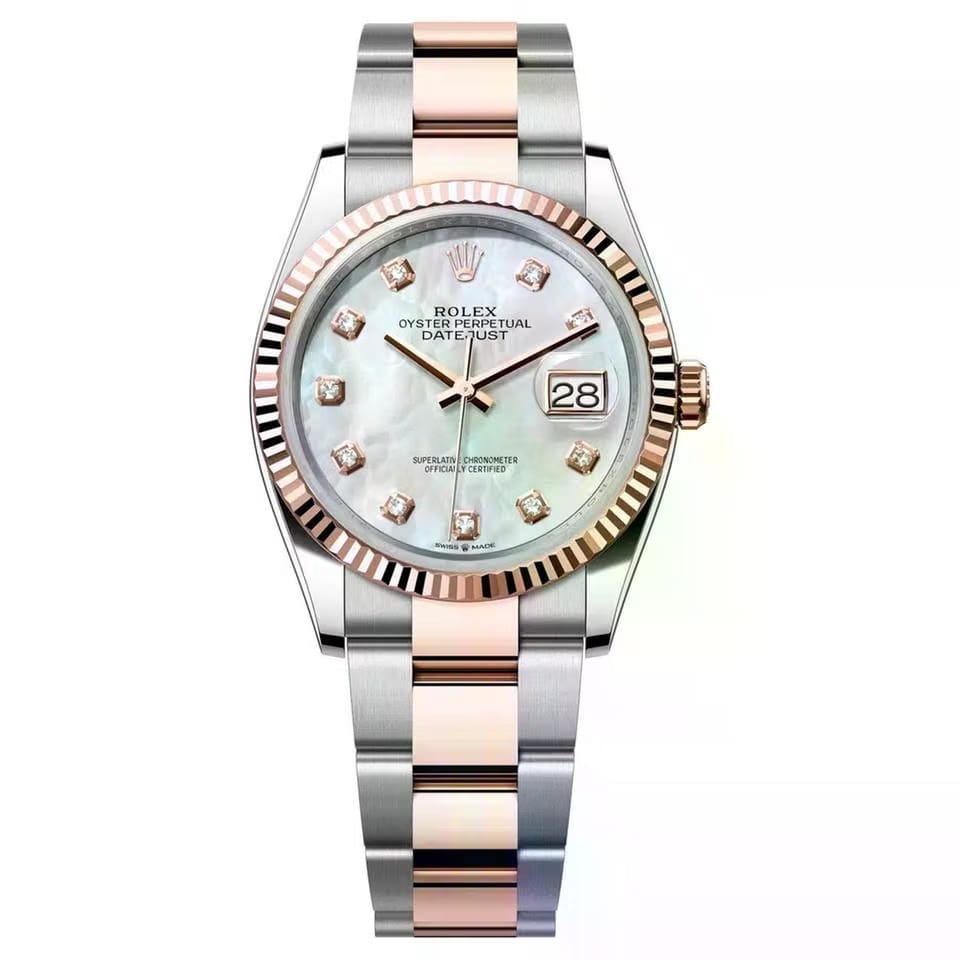 Rolex | Datejust | 126231-0022 | 36 mm | Gold/Steel | Mother of pearl
