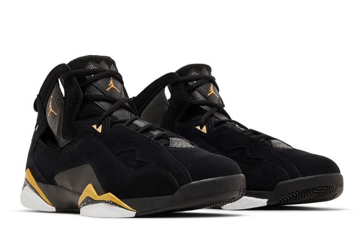 Jordan True Flight Black Metallic Gold Speckled