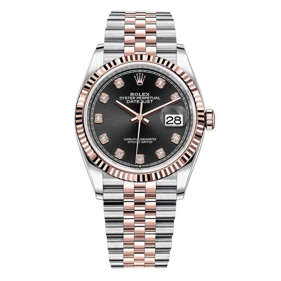 Rolex | Datejust | 126231-0019 | 36 mm | Gold/Steel | Black | Automatic
