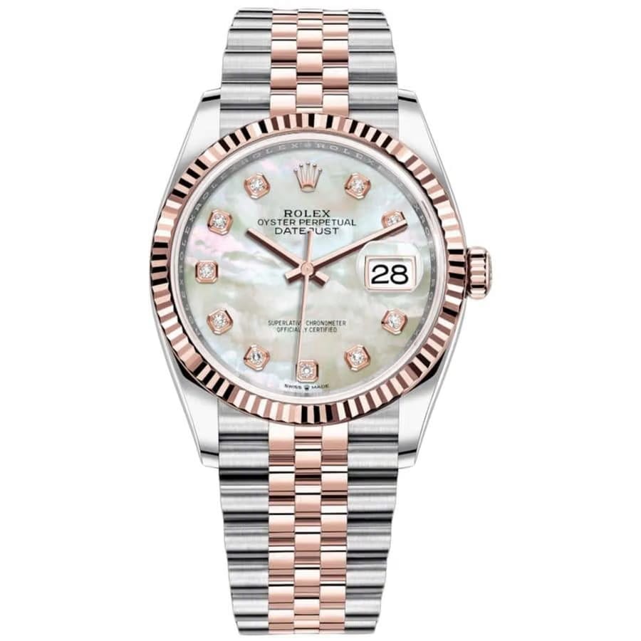 Rolex | Datejust | 126231-0021 | 36 mm | Gold/Steel | Mother of pearl | Automatic