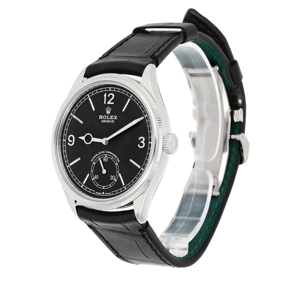 Rolex | 1908 | 52509-0002 | White gold | 39 mm | Black | Automatic