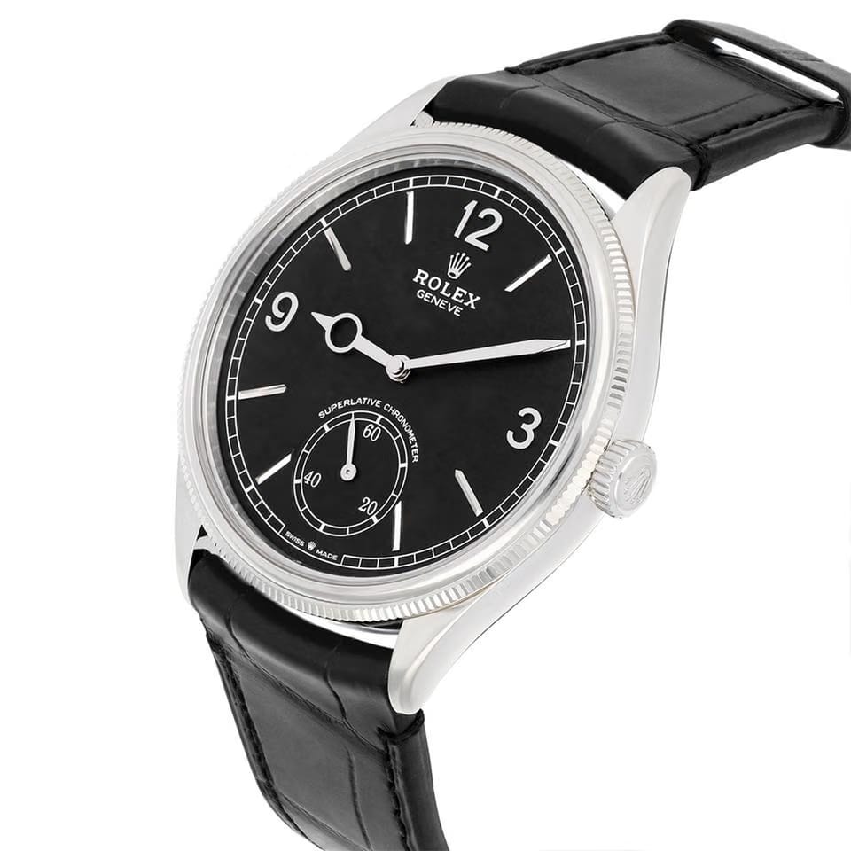 Rolex | 1908 | 52509-0002 | White gold | 39 mm | Black | Automatic