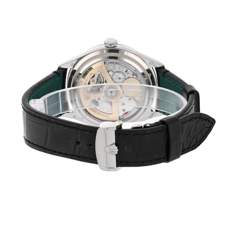 Rolex | 1908 | 52509-0002 | White gold | 39 mm | Black | Automatic