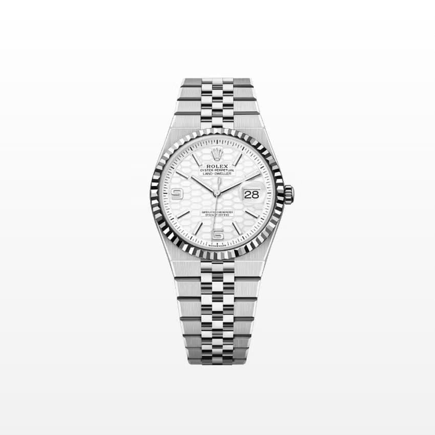 Rolex | Land-Dweller | 127234 | Gold/Steel | 36 mm | Steel | White | Automatic
