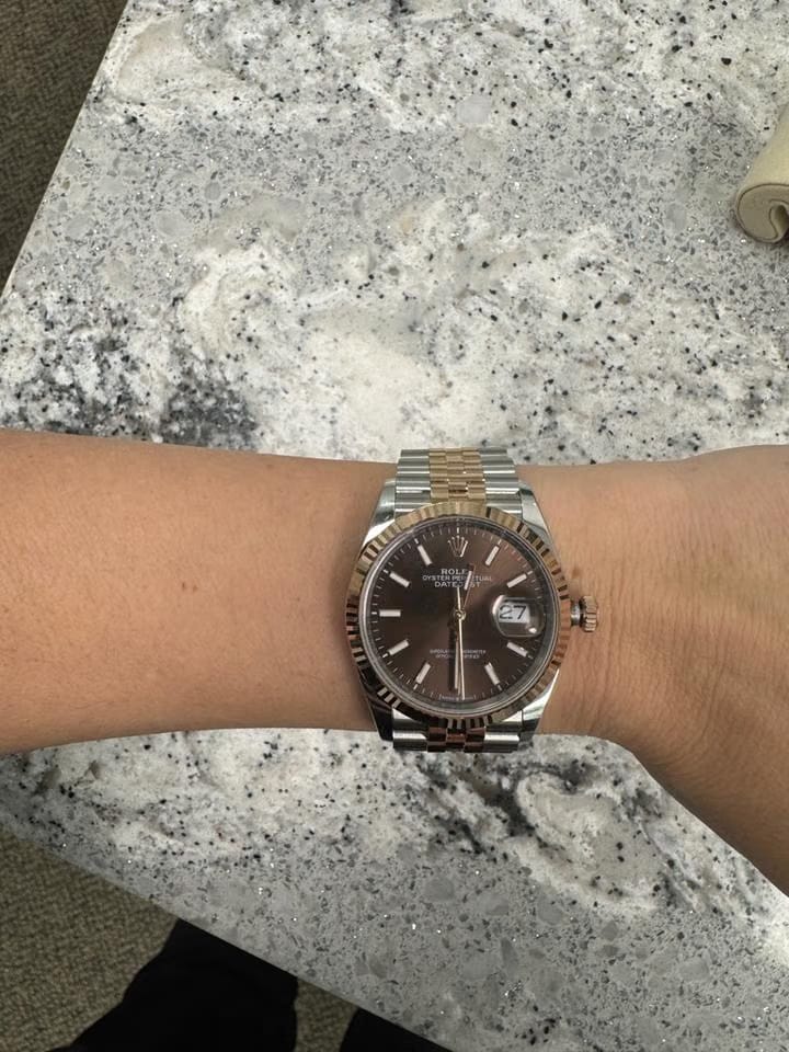 Rolex | Datejust | 126231 | Rose gold | 36 x 44 mm | Rose gold | Brown | Automatic