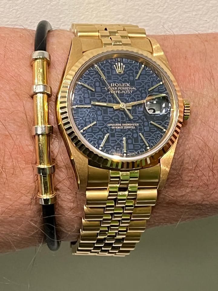 Rolex | Datejust | 16238 | Yellow gold | 36 mm | Yellow gold | Purple | Automatic