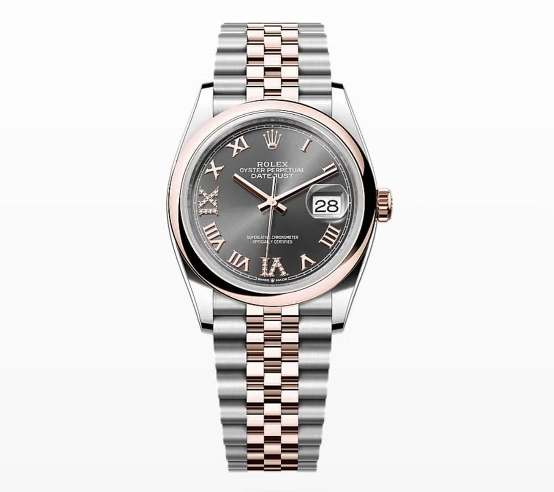 Rolex | Datejust | 126201 | Steel | 36 x 44 mm | Gold/Steel | Grey | Automatic