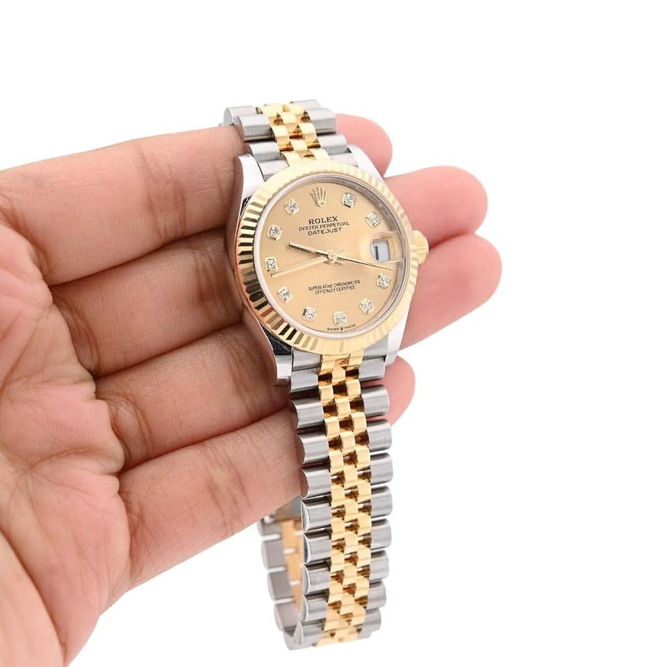 Rolex | Datejust | 278273 | Yellow gold | 31 x 37 mm | Gold/Steel | Champagne | Automatic
