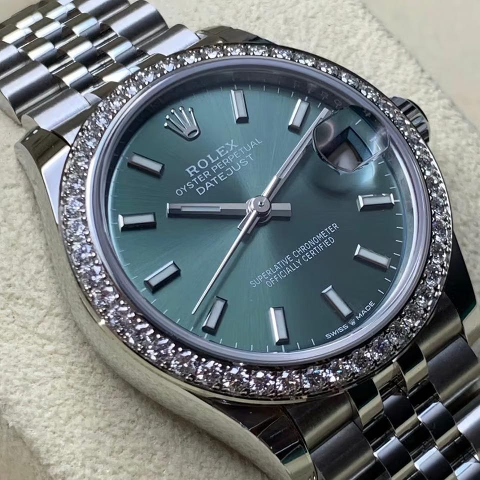 Rolex | Datejust | 278384RBR GREEN INDEX JUB | Steel | 31 x 37 mm | Steel | Green | Automatic