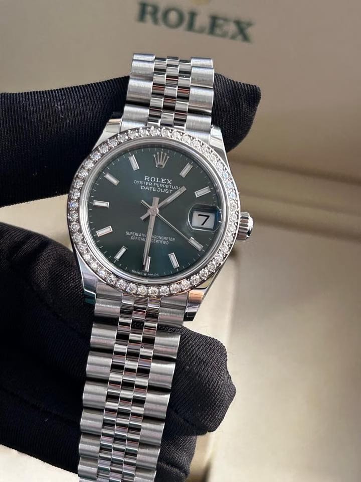Rolex | Datejust | 278384RBR GREEN INDEX JUB | Steel | 31 x 37 mm | Steel | Green | Automatic