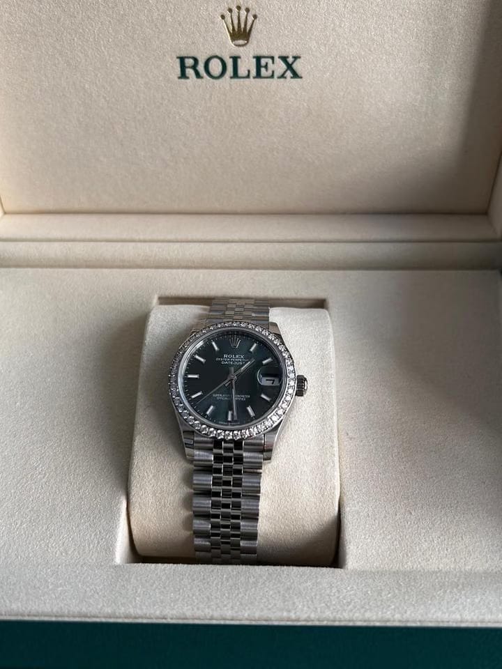 Rolex | Datejust | 278384RBR GREEN INDEX JUB | Steel | 31 x 37 mm | Steel | Green | Automatic