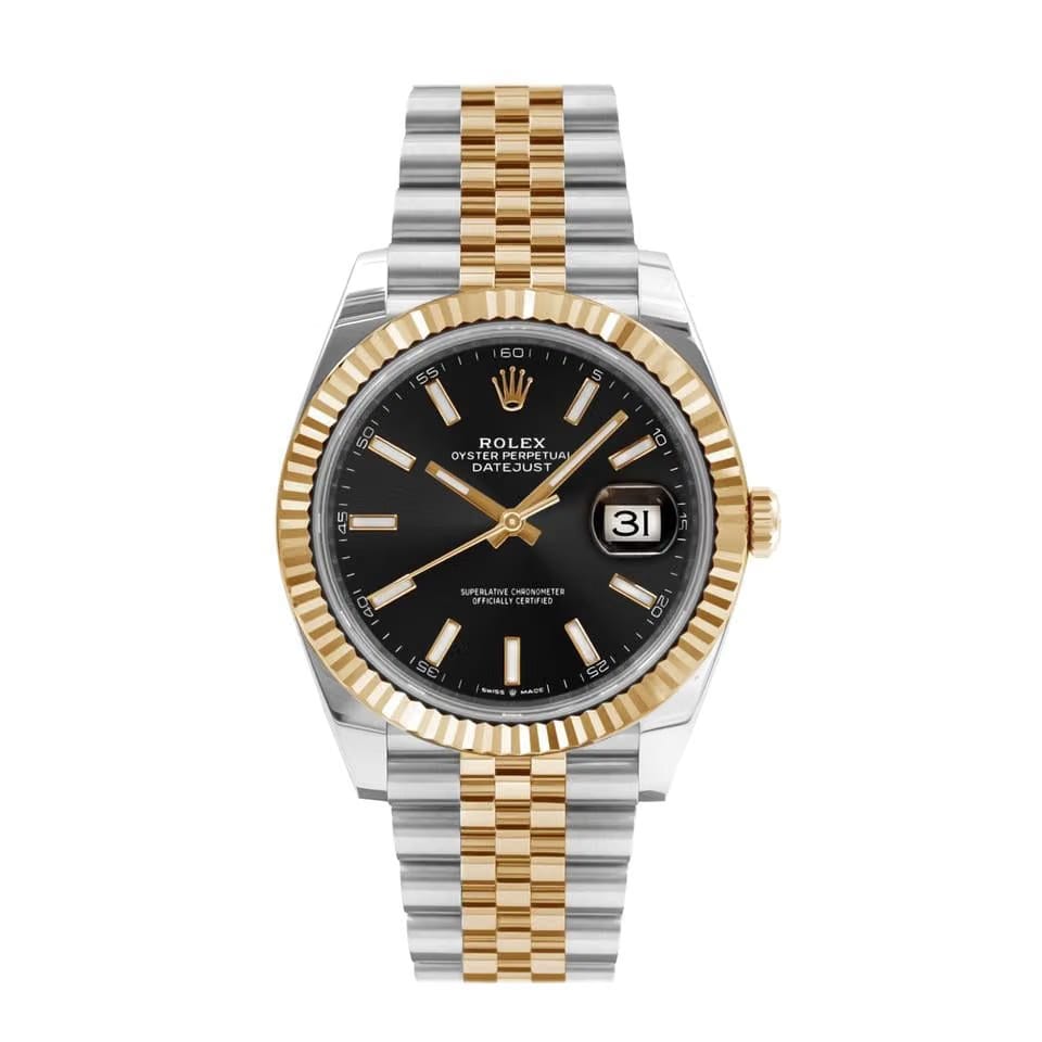 Rolex | Datejust | 126333 | Yellow gold | 41 mm | Yellow gold | Black | Automatic