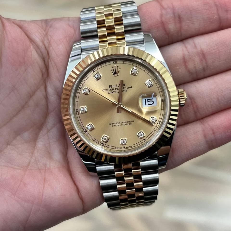 Rolex | Datejust | Rolex 126333 Champagne Diamond Dial 41mm | Gold/Steel | 41mm mm | Gold/Steel | Gold | Automatic