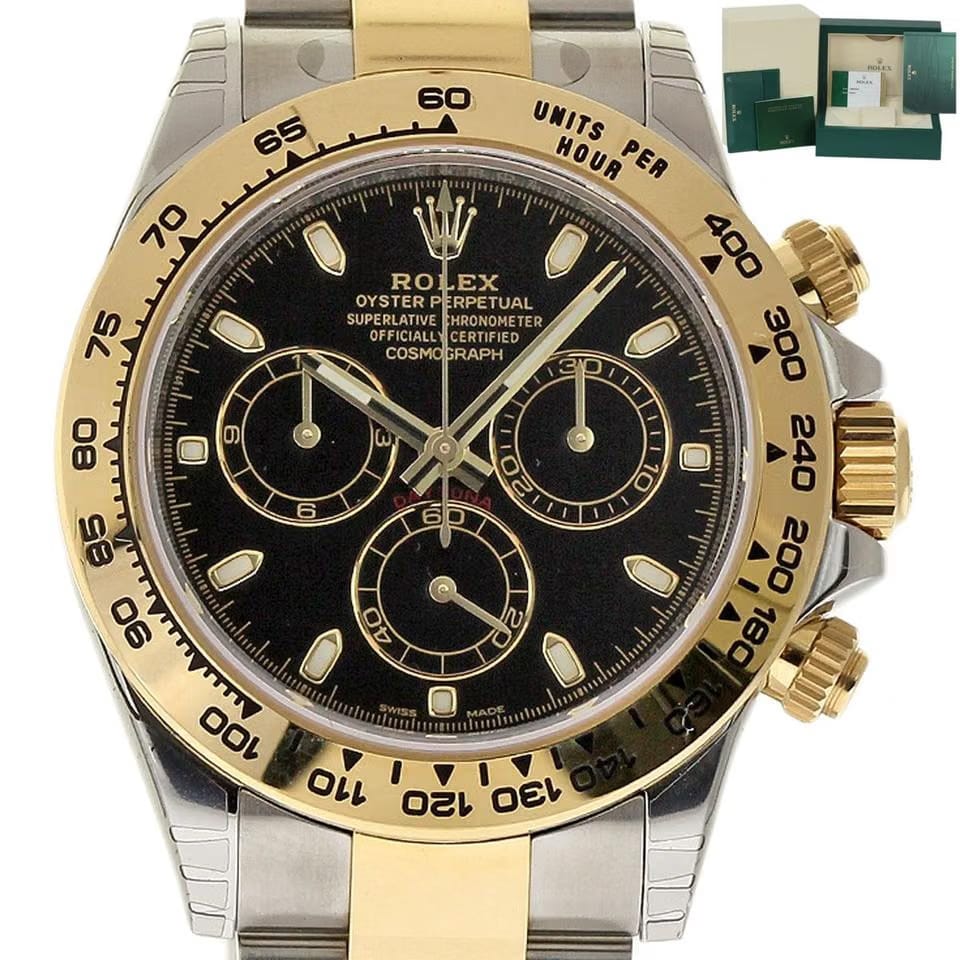 Rolex | Daytona | 116523 | Steel | 40 mm | Gold/Steel | Black | Automatic