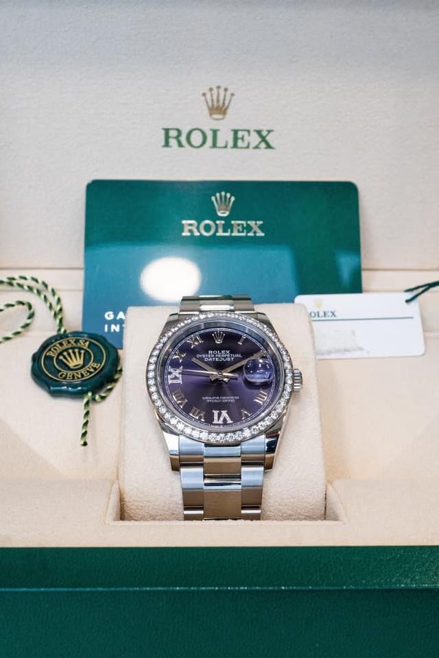 Rolex | Datejust | 126284RBR | Gold/Steel | 36 mm | Steel | Purple | Automatic