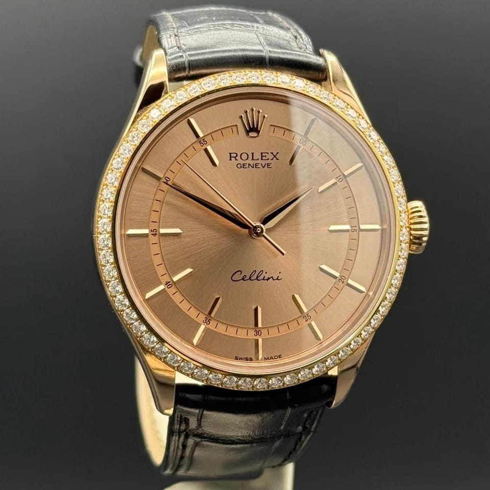 Rolex | Cellini | 50705RBR | Rose gold | 39 mm | Calf skin | Pink | Automatic