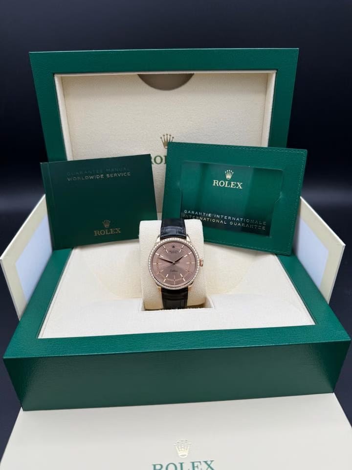 Rolex | Cellini | 50705RBR | Rose gold | 39 mm | Calf skin | Pink | Automatic