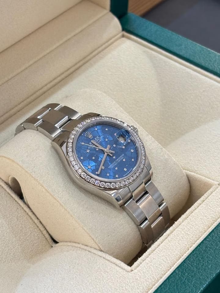 Rolex | Datejust | 278384RBR BLUE FLORAL OYS | Steel | 31 x 37 mm | Steel | Blue | Automatic